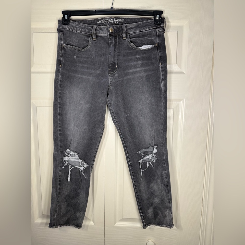 American Eagle Women’s High-Rise Jegging Crop Super Stretch Denim Jeans Size 12